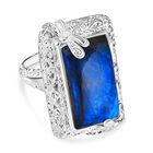 Royal Bali - Labradorit Ring 925 Silber (Größe 19.00) ca. 30.16 ct