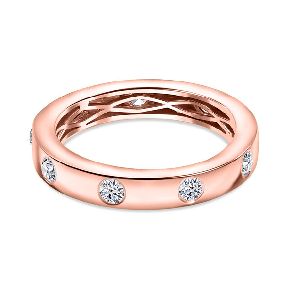 LUXURIANT VS-EF Labor Diamant Ring, 925 Silber mit E-Beschichtung in Ros&eacute;gold - 0,50 ct. image number 5