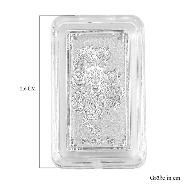 999 Platin-Barren mit Drachenmotiv, 1 Gramm image number 4