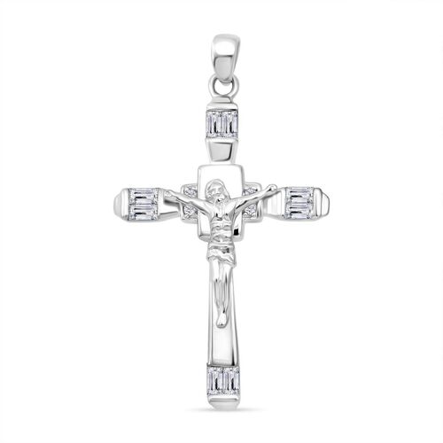 Lustro Stella Weißer Zirkonia Anhänger 925 Silber rhodiniert image number 0