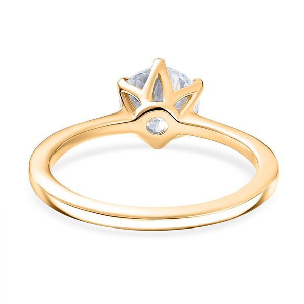 D'Joy Moissanit Ring, 925 Silber 750 Gelbgold Vermeil - 1,38 ct. image number 5