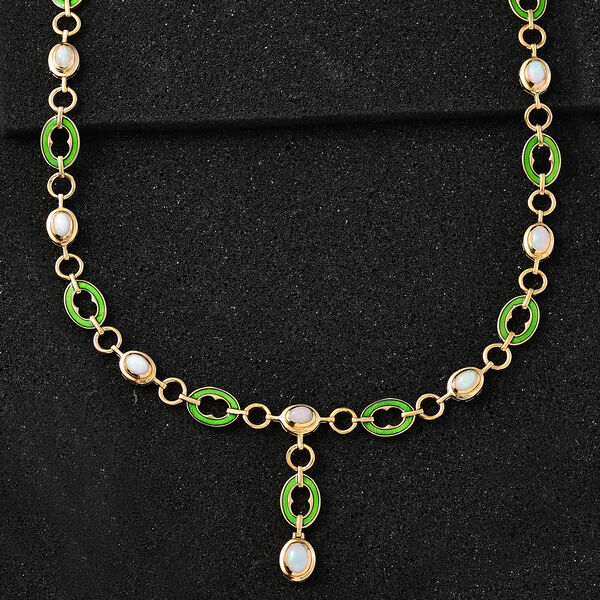 AA Nat&uuml;rliche, &auml;thiopische Welo Opal-Halskette, 45 cm - 2,73 ct. image number 9