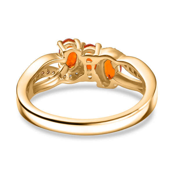 D'Joy AAA Blaze Feueropal und Zirkon Ring - 0,65 ct. image number 6