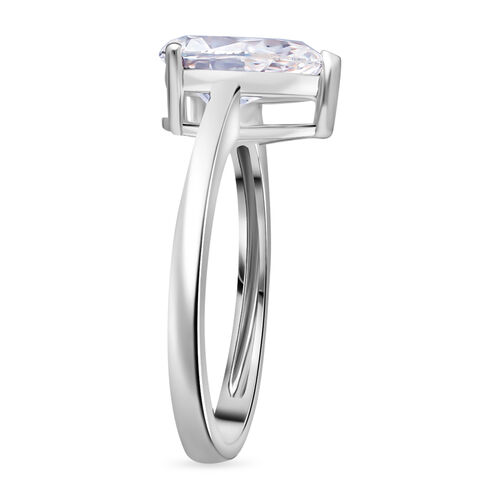 LUXURIANT DIAMOND- SGL zertifizierter VS-EF Labor Tropfenschliff Diamant Ring in 950 Platin - 2 ct. image number 9