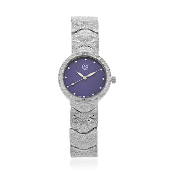 STRADA - Uhr mit japanischem PC21S Uhrwerk, blauem Sonnenschliff-Zifferblatt und Legierungsgeh&auml;use