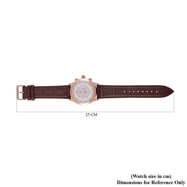 William Hunt Designeruhr, 42mm, Edelstahl mit IPR-Beschichtung, Graues Karbonzifferblatt, Braunes Lederarmband, Miyota OS10, 5ATM Wasserfest image number 7