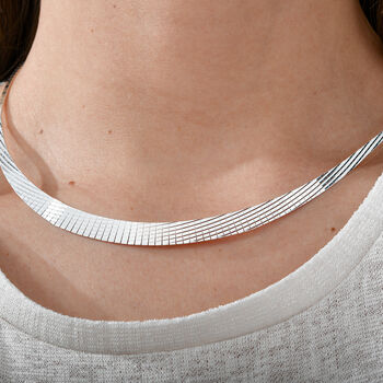 Mini Kleopatra Halskette in 925 Silber, 45 cm