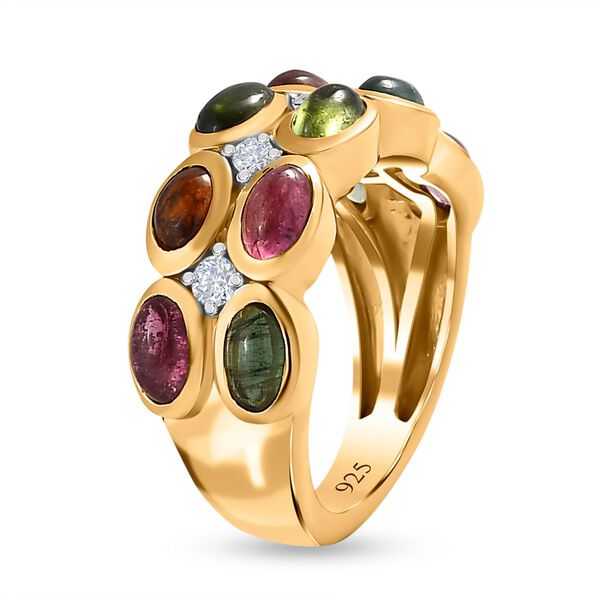 Nat&uuml;rlicher, mehrfarbiger Turmalin und Zirkon-Ring - 2,84 ct. image number 4