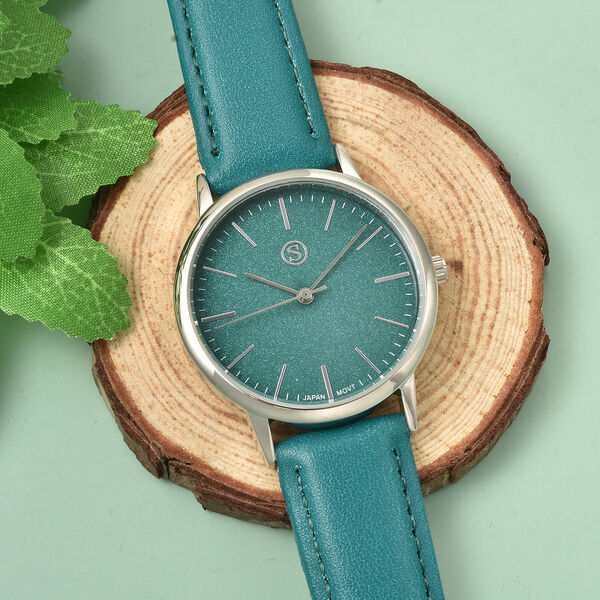 Strada - Uhr mit Sternenstaub Effekt, wasserdicht, Gr&uuml;n image number 1