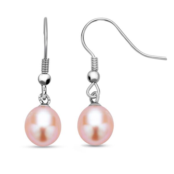 3er Set - Mehrfarbiges S&uuml;&szlig;wasser Perlen-Ohrring Edelstahl image number 4