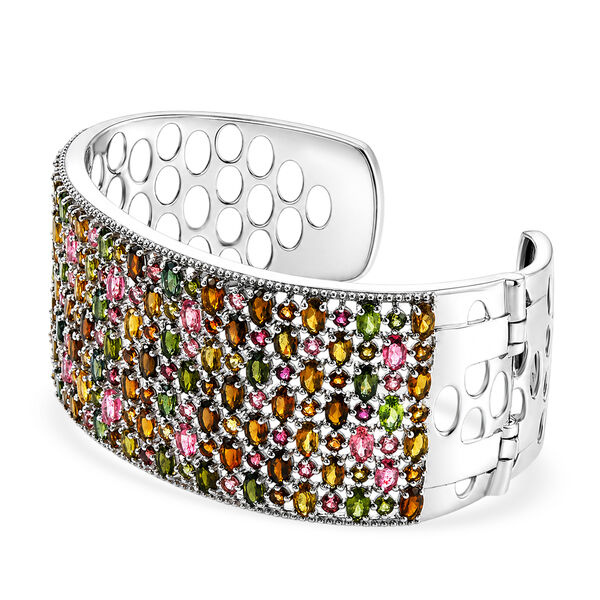 D'Joy AA Mehrfarbig-Turmalin Armreif ca. 19 cm 925 Silber Rhodiniert ca. 26,76 ct. image number 4