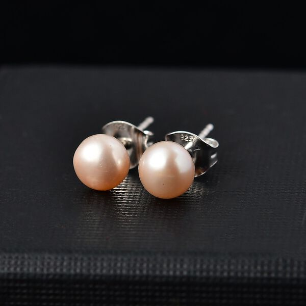 Rosa Süßwasser Perle Ohrringe image number 2