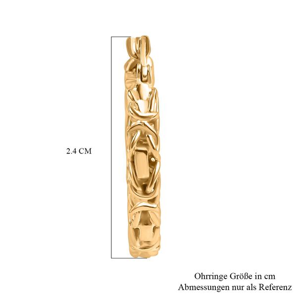 Creolen im byzantinischen Ketten-Design, 925 Silber 750 Gelbgold Vermeil image number 5