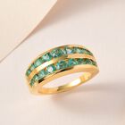AAA Kagem Sambischer Smaragd Ring, 925 Silber Gelbgold Vermeil (Größe 17.00) ca. 1.66 ct image number 1