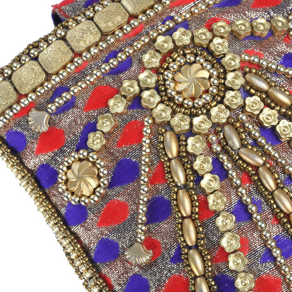 Handgefertigte Brokat Handtasche, Mehrfarbig image number 6