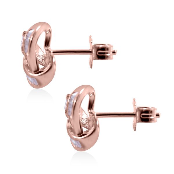 Lustro Stella - Wei&szlig;e Zirkonia Ohrringe, 925 Silber ros&eacute;vergoldet ca. 4,68 ct image number 3