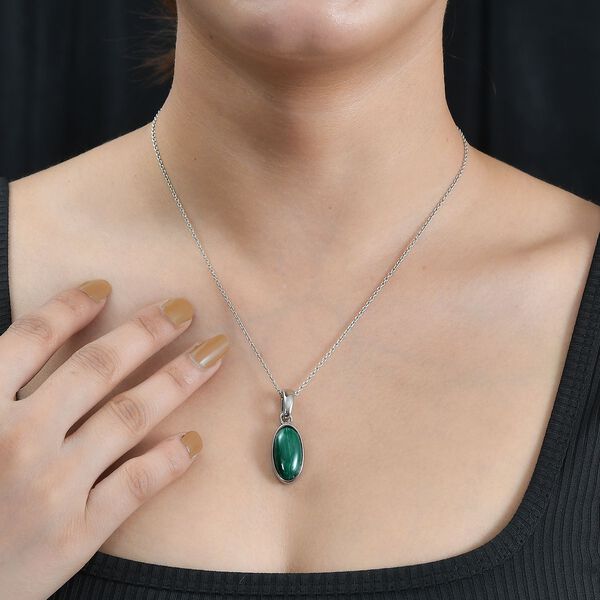 AAA Malachit Anh&auml;nger  Edelstahl ca. 15,61 ct. image number 3