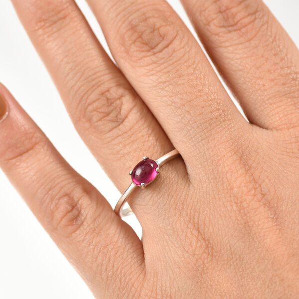 AA Afrikanischer Rubin (Fissure gef&uuml;llt) Ring 925 Silber (Gr&ouml;&szlig;e 20.00) ca. 1,34 ct image number 2