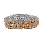 Citrin Armband ca. 19 cm 925 Silber rhodiniert ca. 49.68 ct