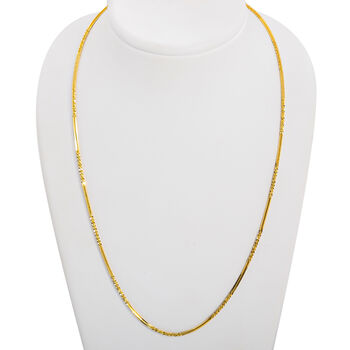 Diamantschliff Rockkette in vergoldetem Silber, 75cm