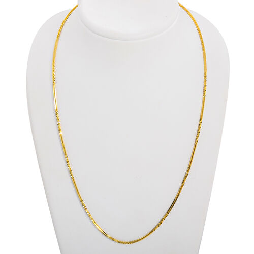 Diamantschliff Rockkette in vergoldetem Silber, 75cm image number 1