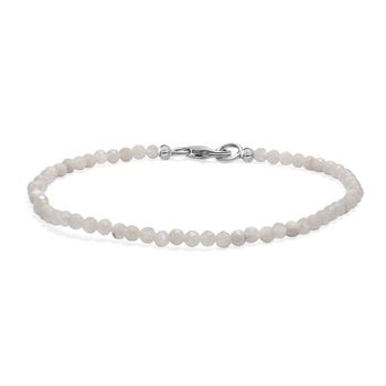 Wei&szlig;es Mondstein 19cm Armband - 15 ct.