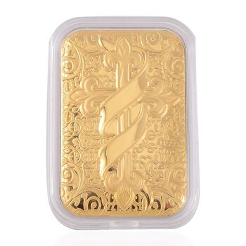 EXKLUSIVES GESCHENK 999 Gold Schmuckplatte mit Kreuz-Motiv