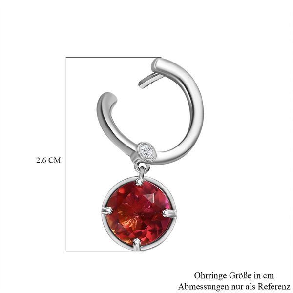 Sunset Triplett Quarz und Zirkon Ohrringe - 4,68 ct. image number 6