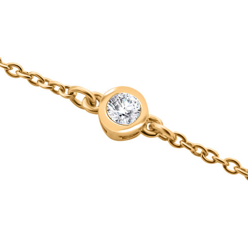 LUXURIANT DIAMOND- SI-GH Labor Diamant Armband, 18cm, 925 Silber Gelbgold Vermeil - 0,25 ct. image number 2