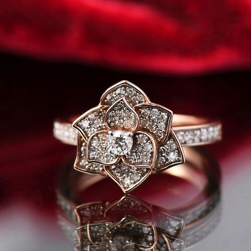 Lab Grown Diamant SI Ring 925 Silber (Größe 18.00) ca. 0,51 ct image number 1