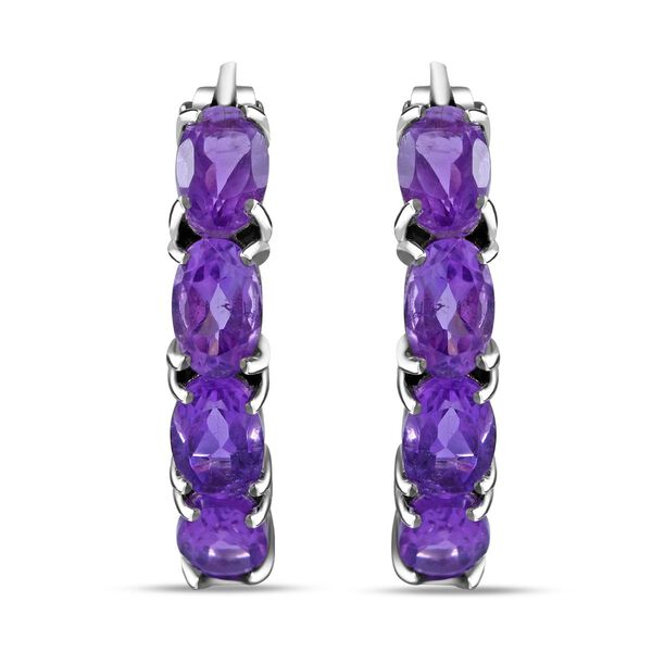 AA Lusaka Amethyst Inside-out-Creolen - 8,10 ct.