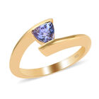 Tansanit Bypass Ring 925 Silber 585 Vergoldet image number 3
