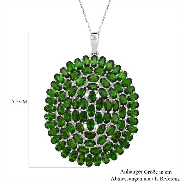 Natürlicher Chromdiopsid Schmuckset 925 Silber rhodiniert ca. 21,22 ct. image number 5
