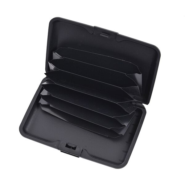 5er Set - RFID geschützte Aluminium-Kartenhüllen, 11x7 cm, gemustert Herzen image number 5