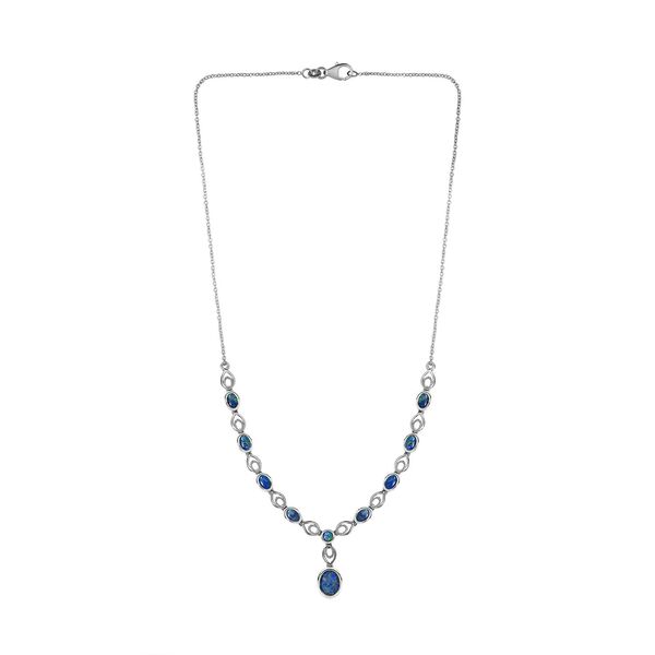 Boulder Opal Triplett Halskette, 45 cm - 5,13 ct. image number 5