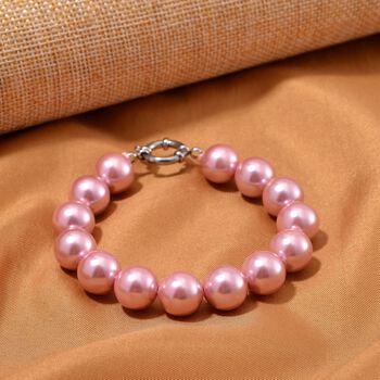 Rosa Muschelkernperle Armband