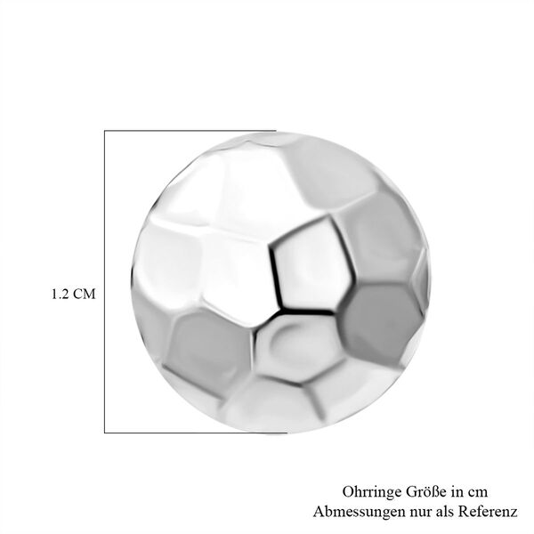 Handgearbeitete, runde Ohrstecker, 925 Silber, ca. 2,90g image number 4