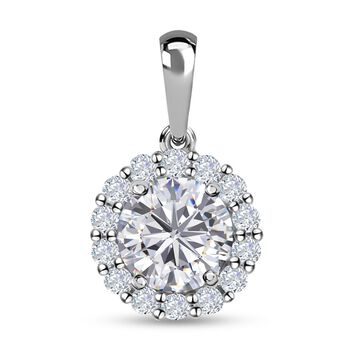 Wei&szlig;er Zirkonia-Anh&auml;nger, 925 Silber platiniert ca. 4,36 ct