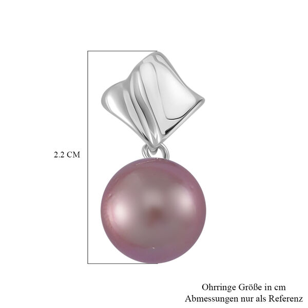 Mehrfarbige Edison Perle Ohrringe, 925 Silber rhodiniert image number 6