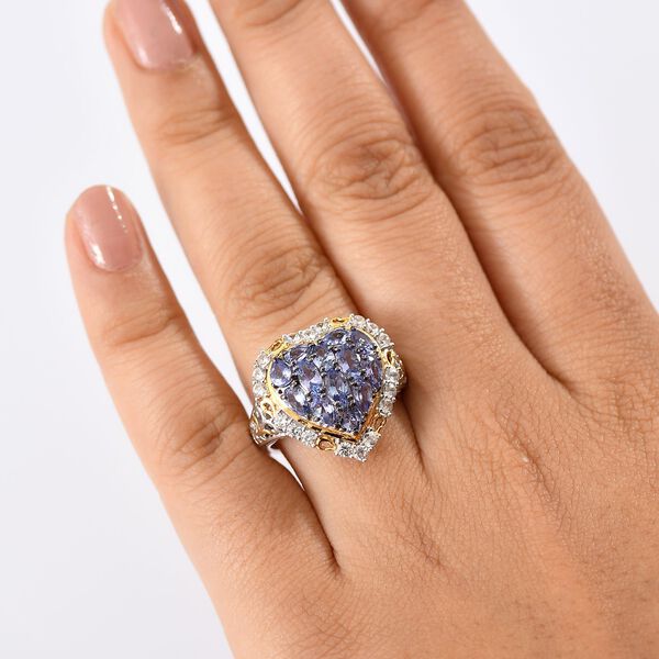 Tansanit Ring 925 Silber rhodiniert (Größe 21.00) ca. 3,16 ct image number 3