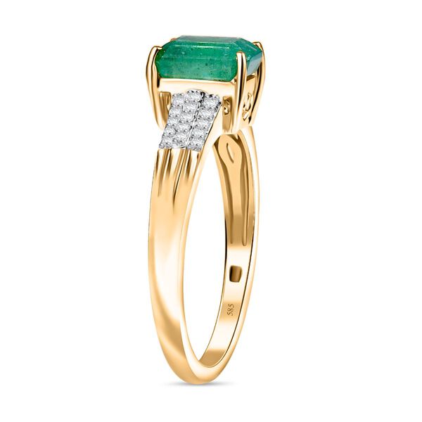 AAA Kagem sambischer Smaragd und Diamant Ring in 585 Gold - 1,79 ct. image number 4