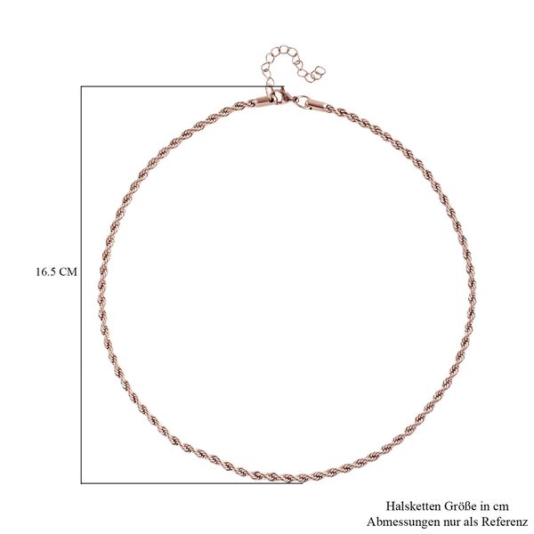 Ros&eacute;farbene Edelstahl Halskette, ca. 50 cm, ca. 19,50g image number 4