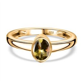 Natürlicher, goldener Tansanit-Ring - 0,62 ct.