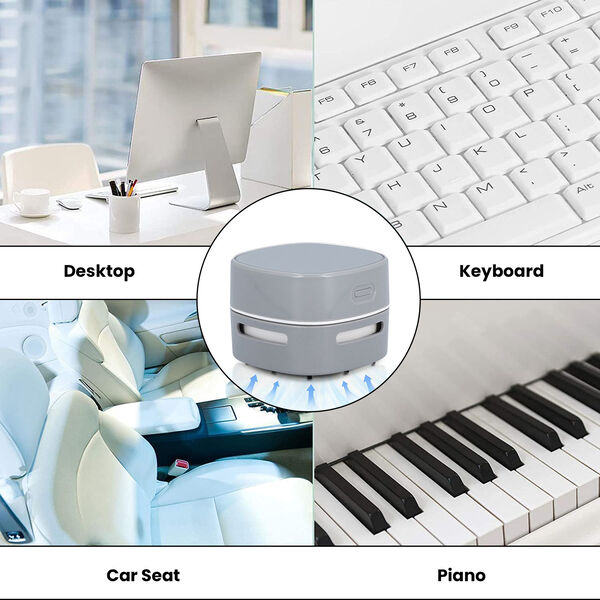 Mini-Tischstaubsauger, grau image number 6