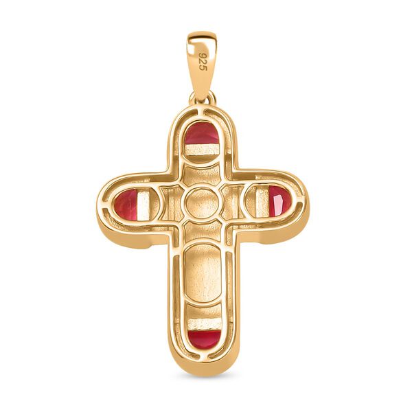 Sunset Triplett Quarz Kreuz Anh&auml;nger - 2,37 ct. image number 5