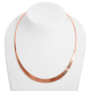 Mini Kleopatra Halskette in  ros&eacute;vergoldetem 925 Silber, 45 cm