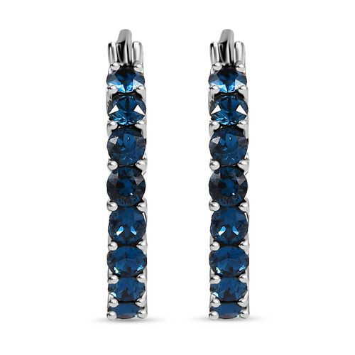 J Francis gefertigt mit SWAROVSKI- Montana Swarovski-Kristall Inside-Out-Creolen image number 0