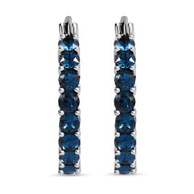 J Francis J Francis gefertigt mit SWAROVSKI Montana Swarovski Kristall Ohrringe EdelstahlStandard