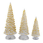 3er-Set Farbwechsel Baum, 3xAAA Batterie (nicht inkl.), Größe 7,2x20 cm, 9x26 cm und 11,5x30 cm, Gelb