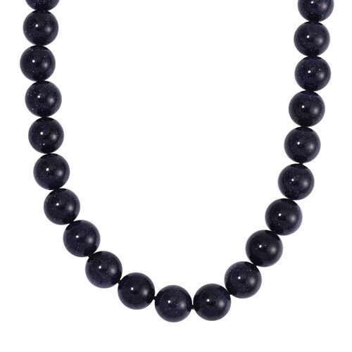Blauer Sandstein flexiblel Halskette, Reiner Edelstahl ca. 1110.00 ct image number 0